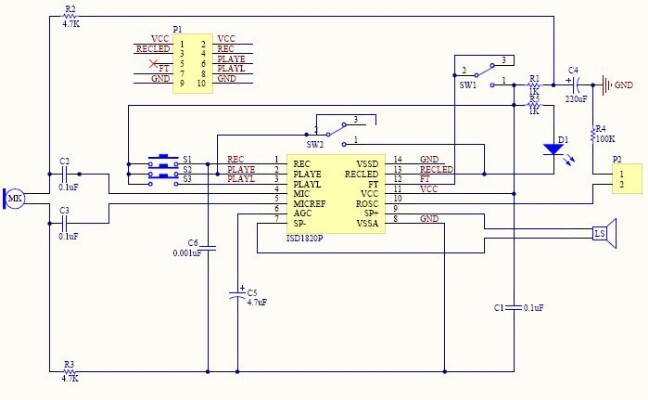 Modulo grabador de voz